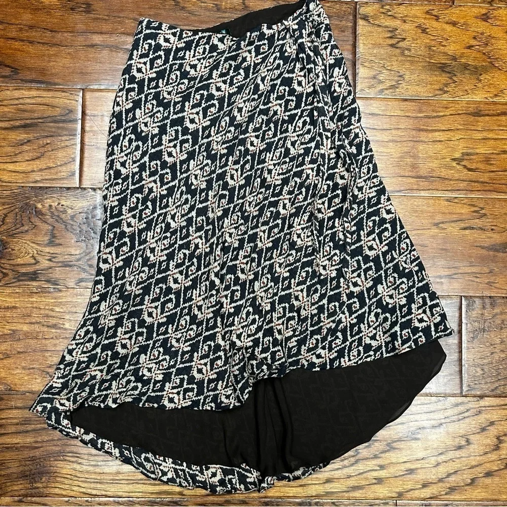 Lauren ralph Lauren silk wool midi skirt‎